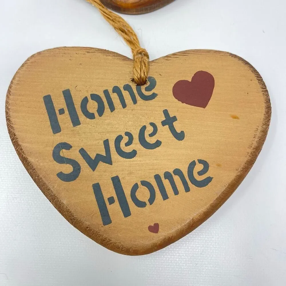 Sarah’s Attic Granny’s Favorites Vintage Set of 2 Wooden Plaques Home Sweet Home